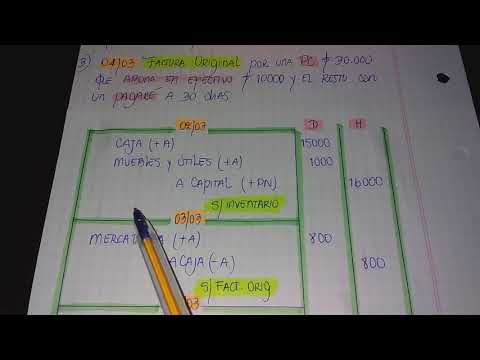 Registración Contable en libro diario. Inicio y Factura Original (video 3)