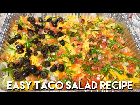 BEST TACO SALAD RECIPE | TACO SALAD DIP RECIPE | NO BAKE