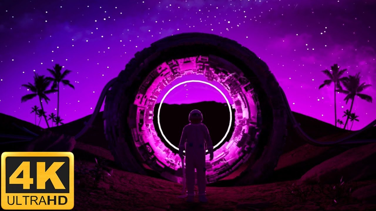Astronaut In Science Fiction Portal Ring Live Wallpaper Screensaver 4K Ultra HD 60fps #livewallpaper