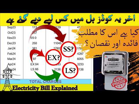 Electricity bill codes explained with examples and proofs | LS and EX code in electricity bill