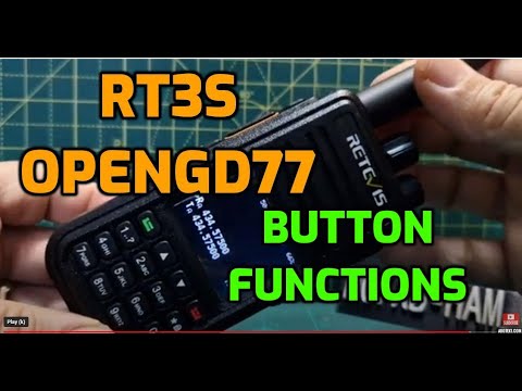 RT3S-OPENGD77 BUTTON FUNCTIONS