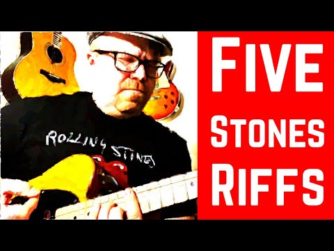 5 Rolling Stones Riffs w/TABS in Open G | Gimme Shelter | Brown Sugar | Start Me Up | How to Play