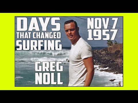 GREG "DA BULL" NOLL -FIRST SESSION AT WAIMEA BAY NOV 7 1957