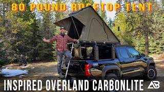 INSPIRED OVERLAND CARBONLITE 80LB ROOFTOP TENT REVIEW | Unexpected Surprise inside this Tent!