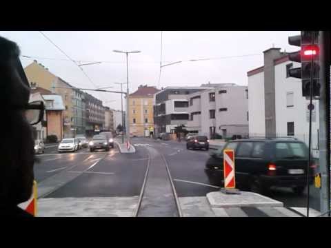 Cabview of a test run from Höttinger Au to Anichstraße