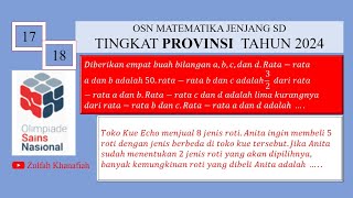 Download lagu OSN PROVINSI MATEMATIKA 2024 || Nomor 17 & 18 - JENJANG SD mp3