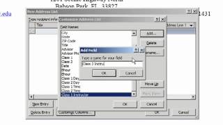 Word:   How to insert a table with mail merge