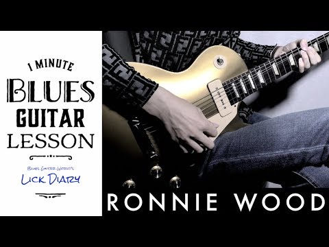 Ronnie Wood - Easy Blues lick in A | Guitar Lesson | #326
