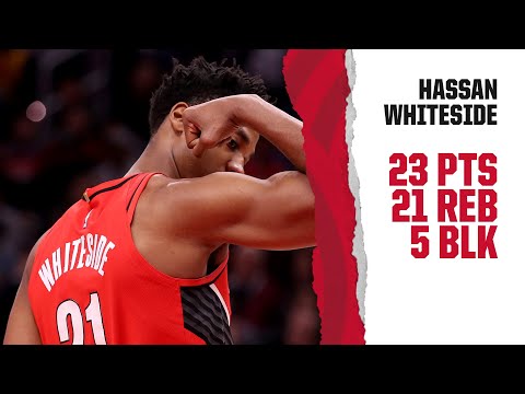 Hassan Whiteside (23 PTS, 21 REB, 5 BLK) Highlights | Trail Blazers vs. Wizards