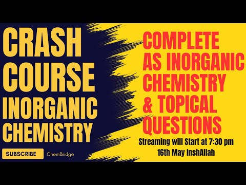As InOrganic Chemistry Crash Course (Complete) with Topical Questions