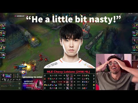 Midbeast Reacts To HLE Chovy Crazy Leblanc Play 1v2!!