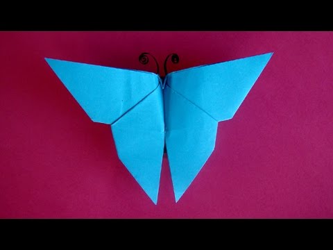 Schmetterling basteln mit Papier - einfaches Origami