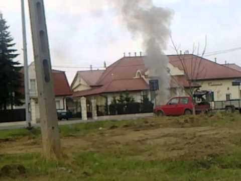 Ropczyce - Czekaj CPN Płonące Auto 04.02.11