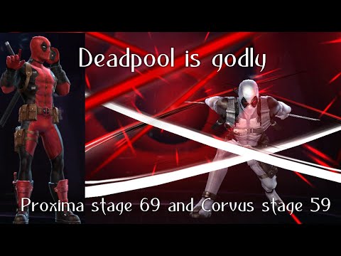 Tier 3 Deadpool vs Proxima wbu stage 69 and Corvus stage 59 | Marvel Future Fight | #mff #gameplay