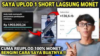 Download lagu 100% MONET‼️Cara Saya Buat Konten Reupload Viral Di Short Bisa Monetisasi - Tutorial YouTube mp3
