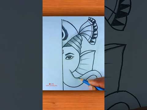 Easy Lord Ganesh drawing | Vinayagar drawing | #shorts #vinayagardrawing