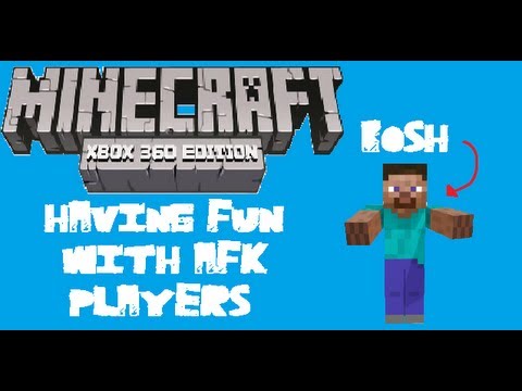 Minecraft : Xbox360 Having fun with AFK players... Again