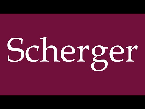 How to Pronounce ''Scherger'' Correctly in German