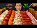 Eating Rasmalai Langcha Gulab Jamun Laddu Rasgulla Big Bites Asmr Eating Mukbang