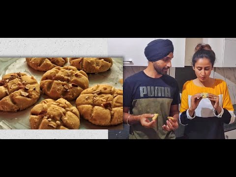 Cookies made at home | Actress Jaspinder cheema & Anchor Gurjit singh making cookies at home