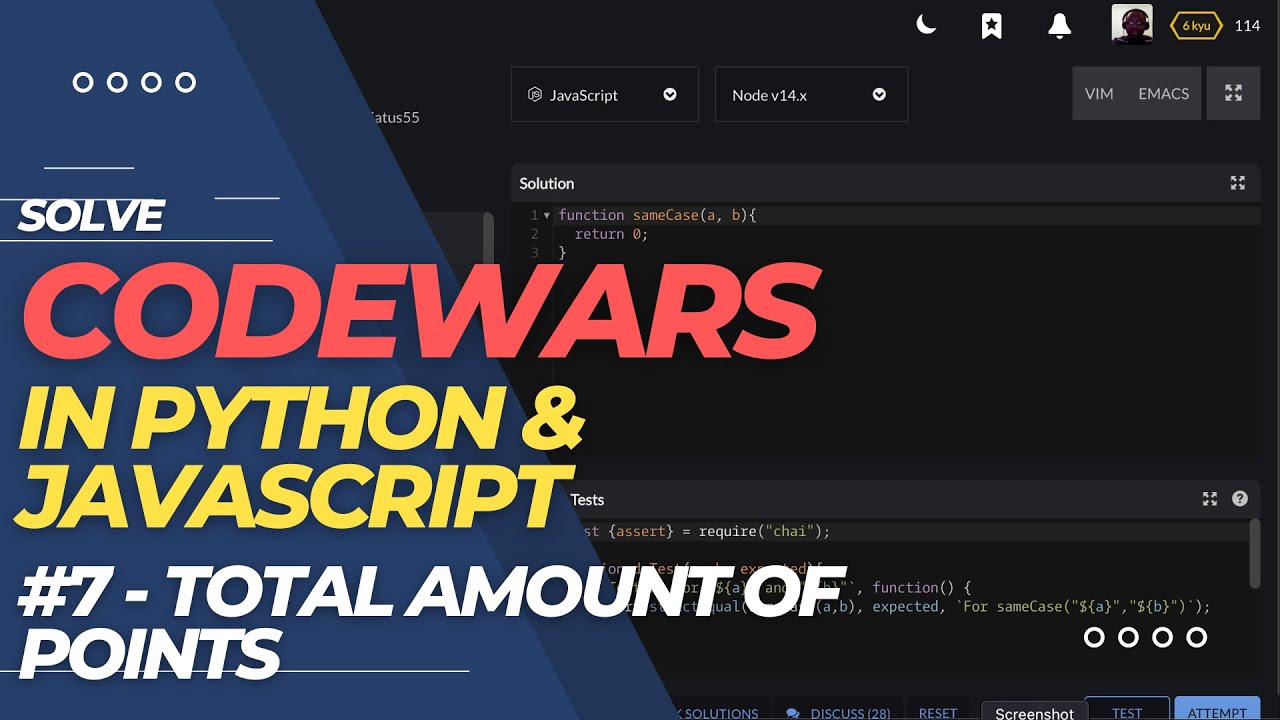 CODEWARS #7 - Total amount of points (solved in Python & Javascript)