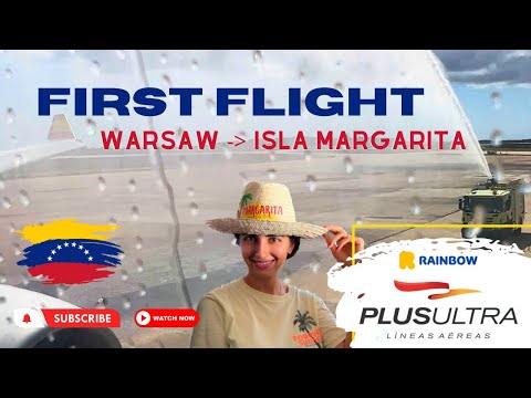 ✈️🇻🇪🇵🇱FIRST Flight with WATER SALUTE and GO AROUND. PLUS ULTRA Warsaw - Porlamar