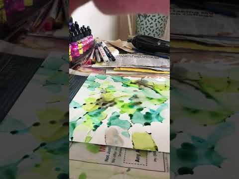 Julia Brake Alcohol ink abstract tree tutorial