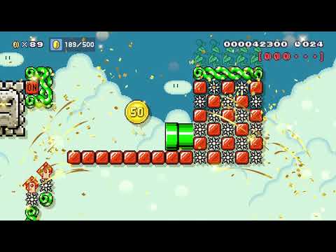 Spectacular Sky Run 3 By ZanderLVP 一 SUPER MARIO MAKER 2 一 No Commentary