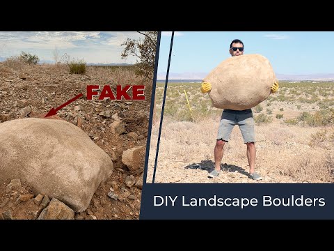 DIY Landscape Boulders | How to make fake rocks