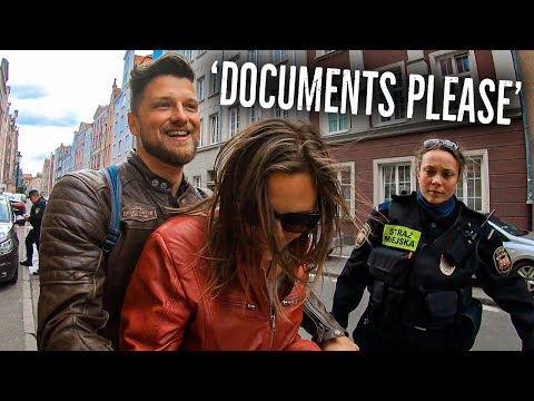 Getting Fined Riding Two Wheels in Gdansk Poland.. (Straż Miejska Welcome)