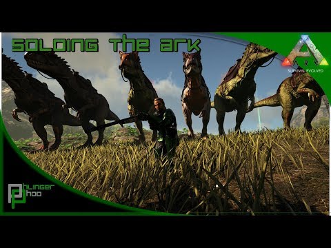Soloing the Ark S4E48 - Allosaurus Taming + Breeding - Rex Taming + Breeding!