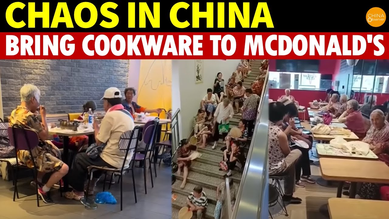 Chaos in China: Shanghai People Bring Cookware to McDonald's, 300 Seniors Hog Supermarkets for AC