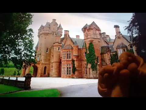Horacio the handsnake visiting Ardross Castle in the Scottish Highlands