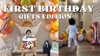 My son's first birthday gift haul