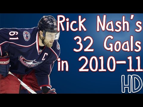 Rick Nash's 32 Goals in 2010-11 (HD)