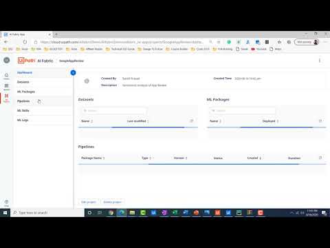 UiPath AI Fabric Tutorial | Using Out of Box Models |  Hands On Exercise 1