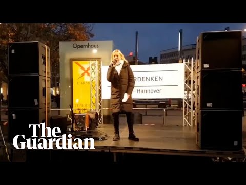 German anti-mask protester compares herself to Sophie Scholl during speech