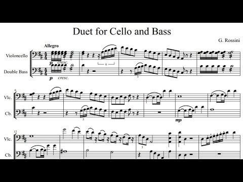 Gioachino Rossini - Duet for Cello and Double Bass