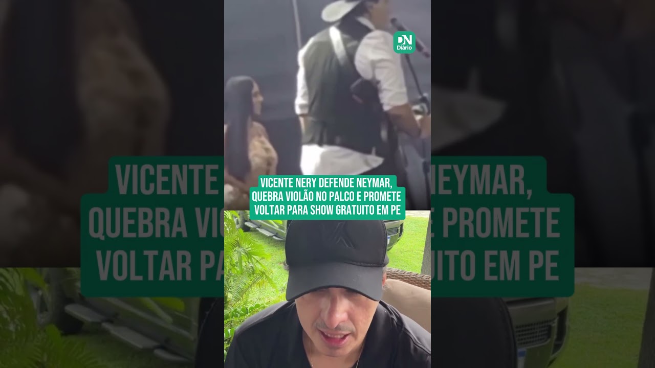Imagem da notícia Vicente Nery admite excesso de bebida e pede desculpas por abandonar show em PE