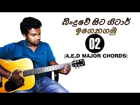 02. How To Play A,D and E Chords -Easy Chord Changes in Sinhala (Lesson 02)