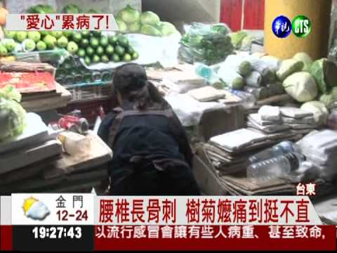 脊椎長骨刺 樹菊嬤腰桿挺不直!