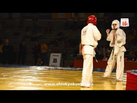 Ádám Köveskúti vs. Piotr Piatkowski - European Championship Shinkyokushin Switzerland 2013