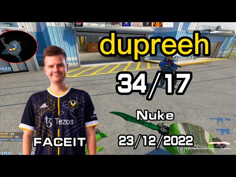 dupreeh (34-17) - FACEIT NUKE POV - 34KILLS - 23/12/2022