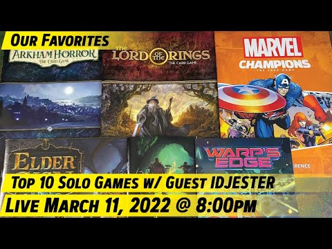 Top 10 Solo Board Games as of March 11, 2022 - Our Favorites w/ Guest IDJESTER