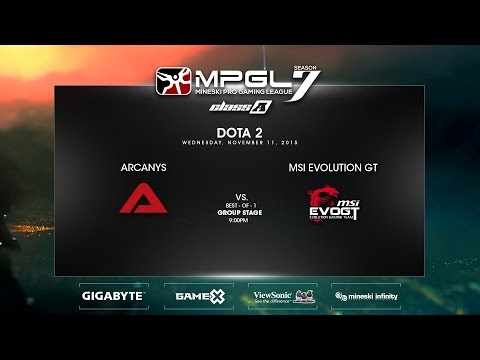 MPGL 7 Dota 2 Leg 4 - MSI EVO GT vs Arcanys - Bo1 - DENKI