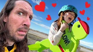 My Kids are Crazy! Bike Ride to PiRATE iSLAND!! Lava Monster at Adley's Favorite neighborhood Park