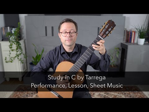 Study in C by Tarrega and Lesson for Classical Guitar