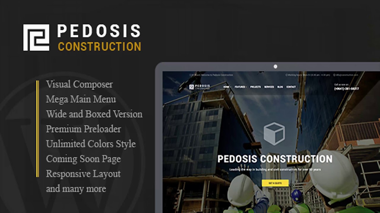 Pedosis - Construction Responsive WordPress Theme | Themeforest Website Templates and Themes