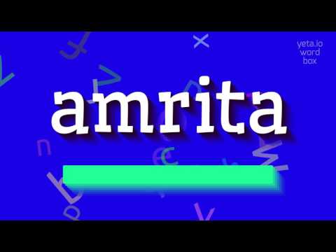 How to say "amrita"! (High Quality Voices)