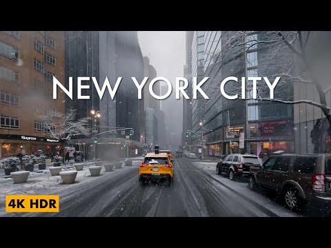 NYC 4K Snowstorm Drive ❄️ | Broadway, Times Square & Midtown Tunnel (Dec 2025)